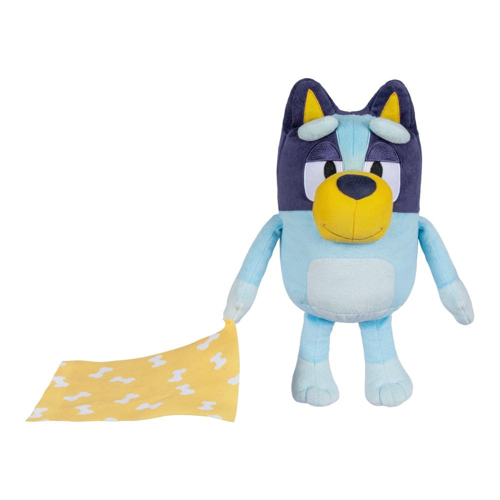 Brinquedo de pelúcia Bluey Sleepy Time com cobertor de 33 cm com 7 frases