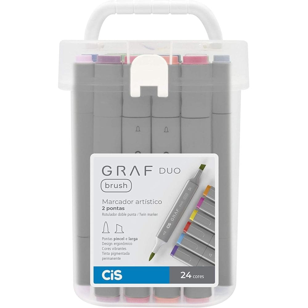 Marcador Artistico 2 Pontas Graf Duo Brush Estojo Cis