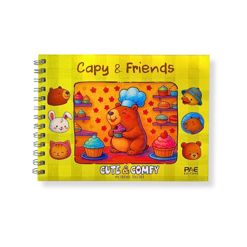 Livro De Colorir Estilo Bobbie Goods Cute E Comfy Capy E Friends