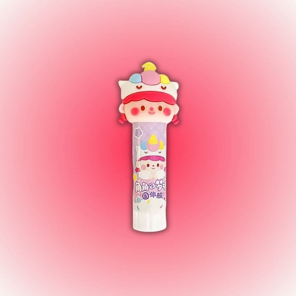 Cola Bastão Branca Escolar 8g Menina Unicórnio Unidade | Kwaii | Anime | Boneca | Desenho | Infantil