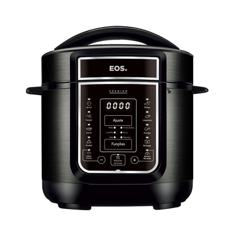 Panela de Pressão Elétrica 3 Litros EOS Multicooker Digital Inox Preto EPP30DP 110V
