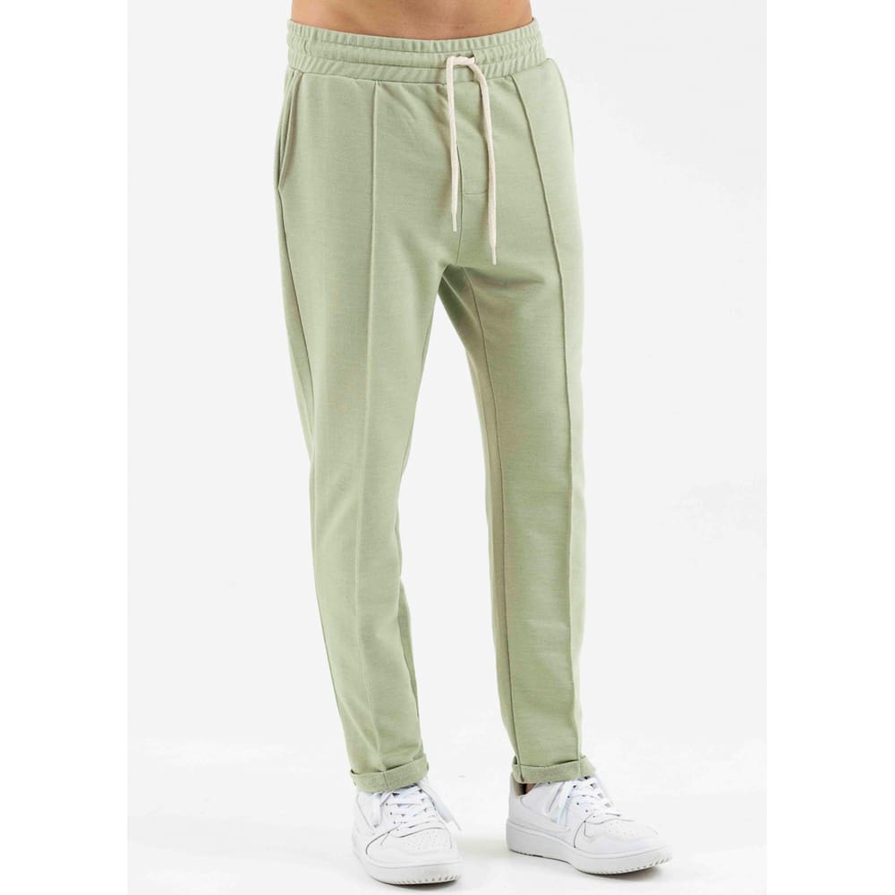Calça Masculina Moletom Sustentável Estilo Alfaiataria Verde Natural