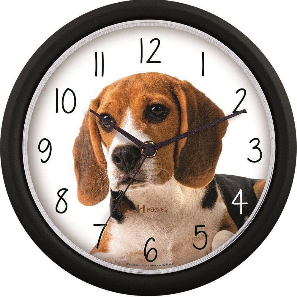 Relógio De Parede Herweg Tema Cachorro 6163-034