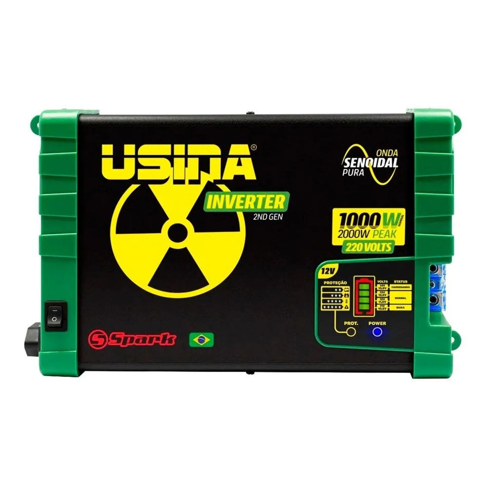 Inversor Conversor De Tensão Veicular 2nd Gen 1000w 12v 220v Usina
