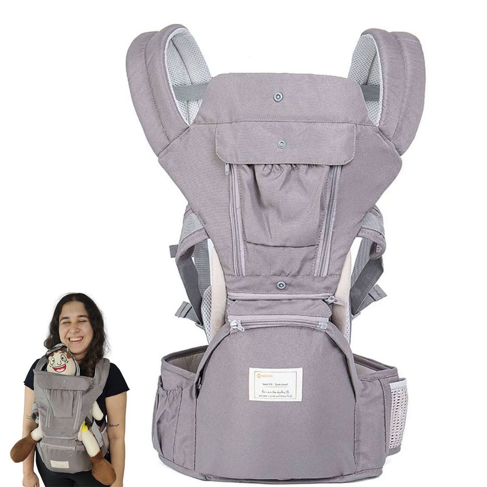 Canguru Carregador Bebe Criança Viagem Passeio Bolso Alça Ergonomica Ajustavel Macio Acolchoado Resistente Confortavel Seguro