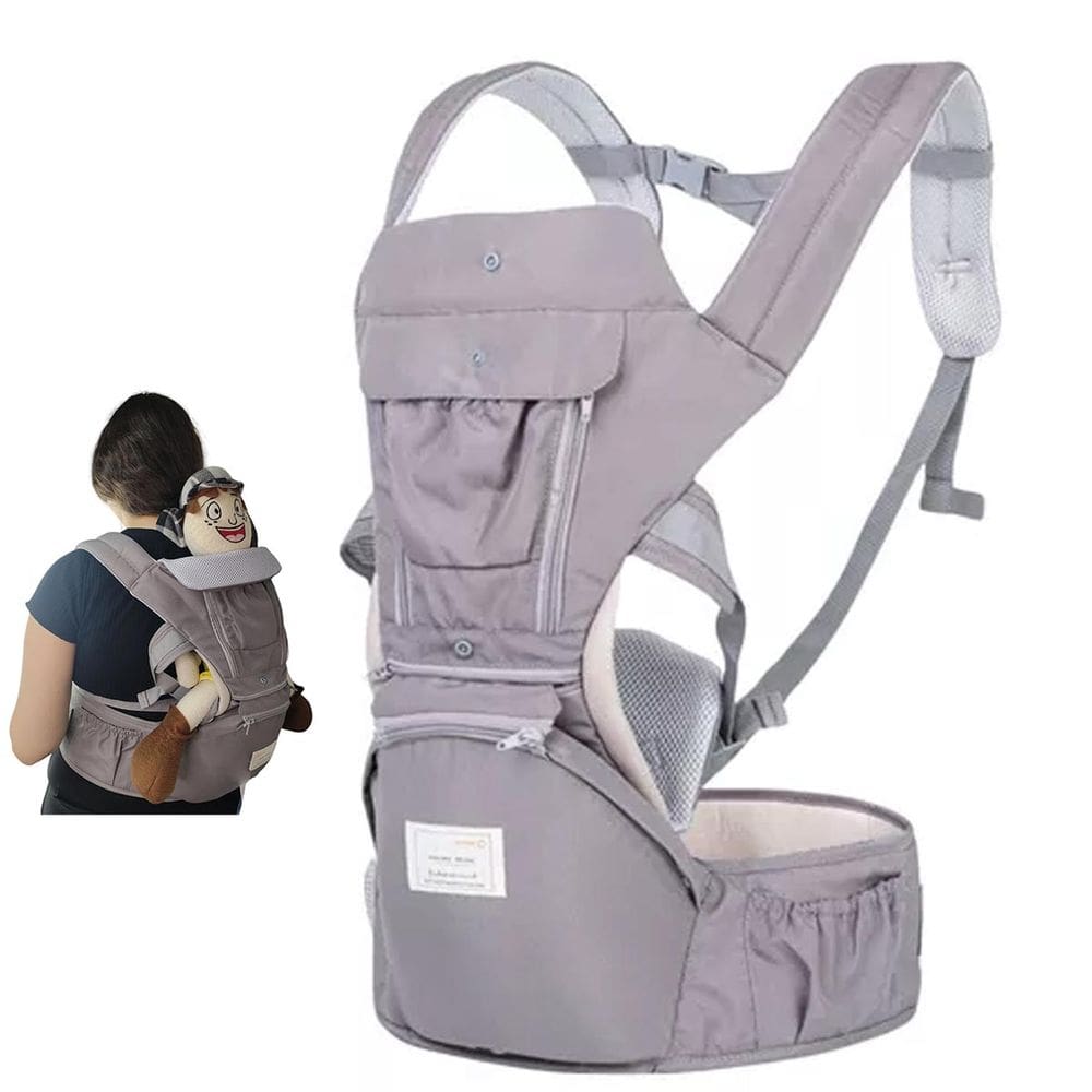 Canguru Carregador Bebe Criança Passeio Viagem Sentado Deitado Bolso Alça Ajustavel Ergonomico Acolchoado Suporte Segurança Resistente
