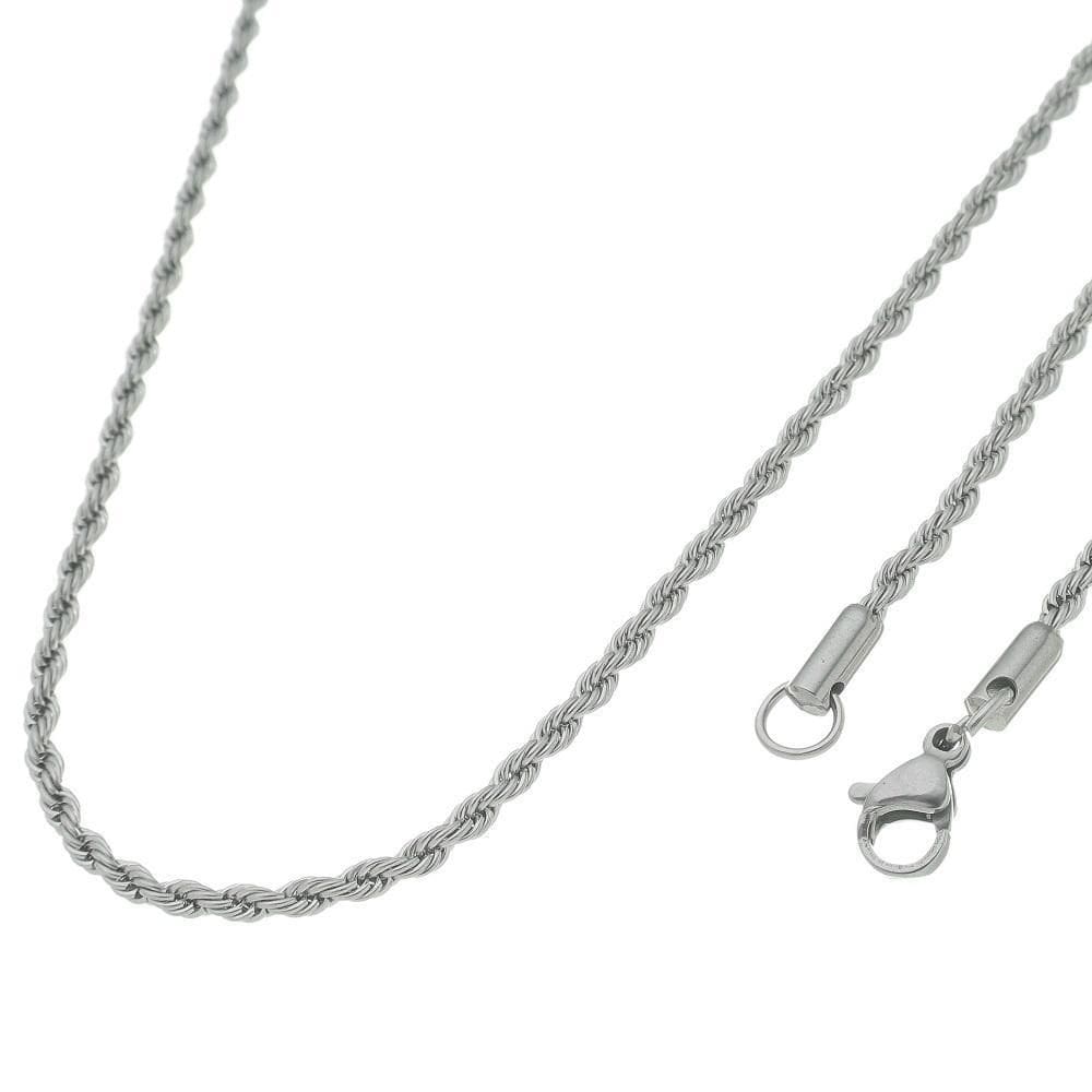 Corrente Modelo Elo Baiano De Aço Inox Cinza 60 Cm