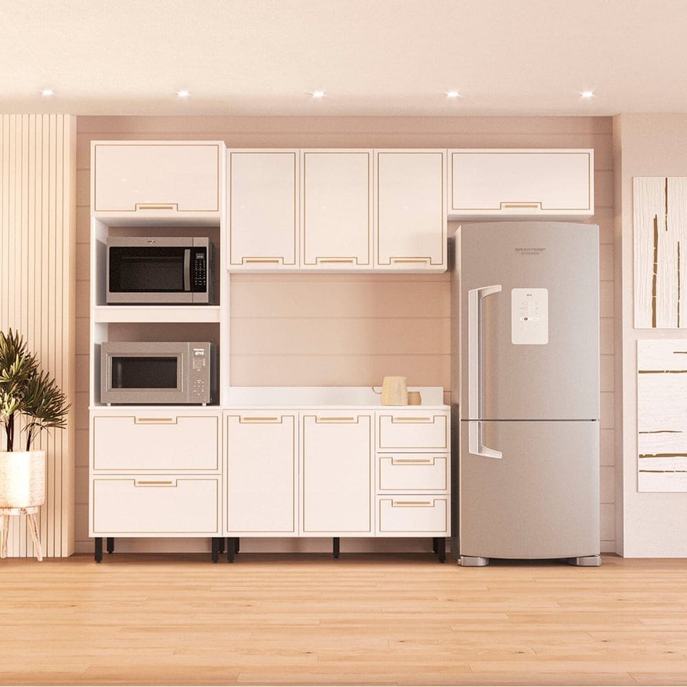 Cozinha Completa 4 Peças 224,5cm X 270cm Amara Branco