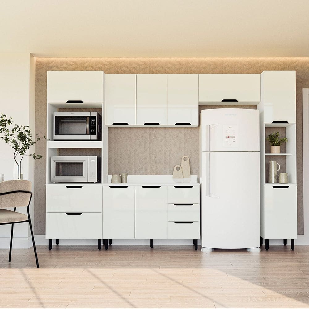 Cozinha Completa 5 Peças com Tampo Meena Branco
