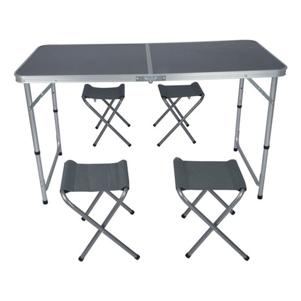 Conjunto De Mesa E Cadeiras Dobraveis Camping 4 Pessoas