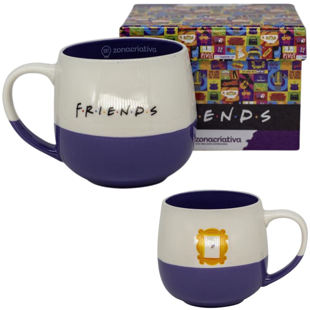 Caneca Friends Cerâmica 400ML + Caixa Presente Oficial Warner Bros.