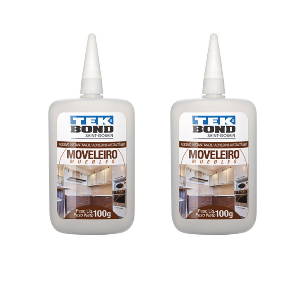 02 Un Cola Adesivo Instantânea Tekbond Moveleira 793 100gr