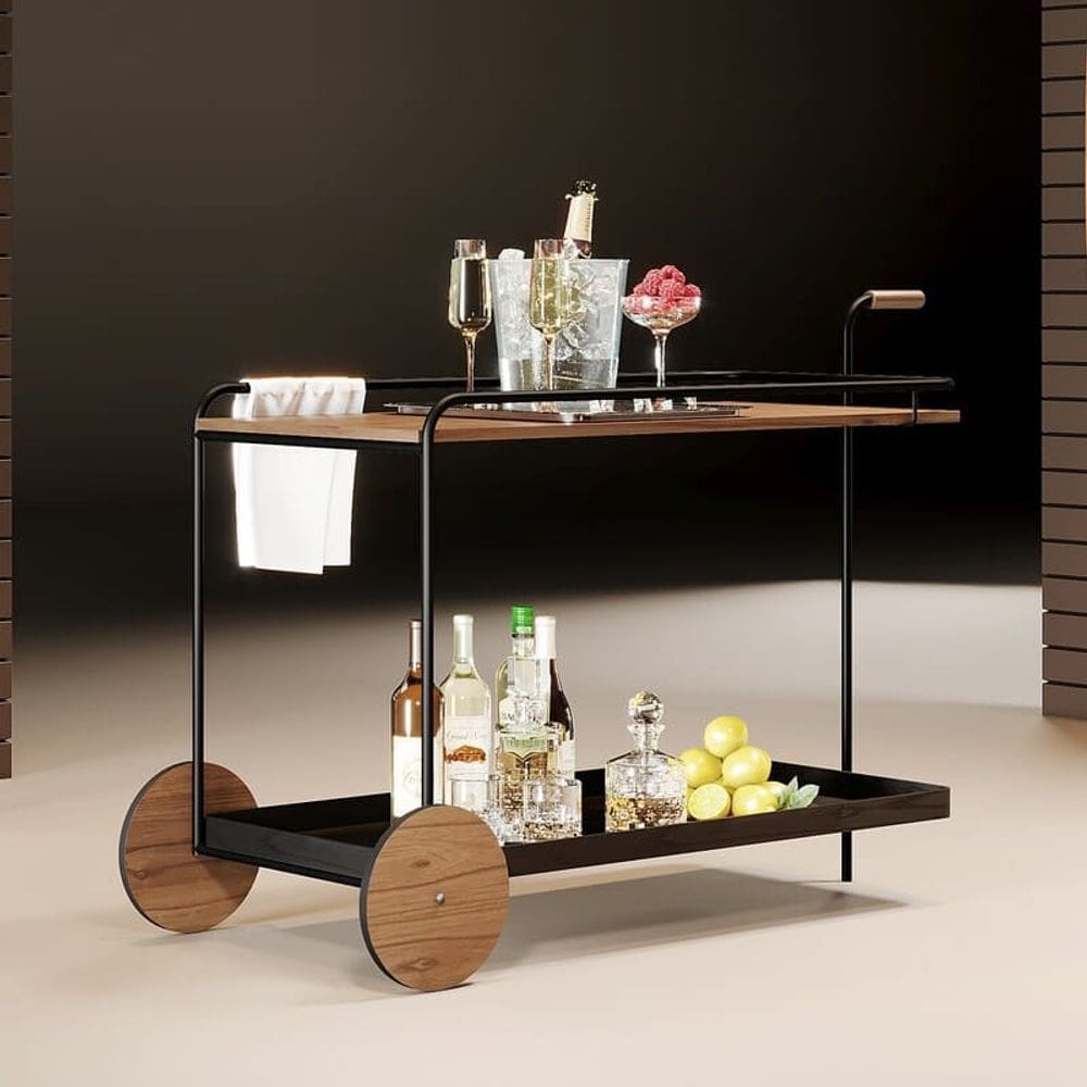 Carrinho Bar Retangular  Sala de Jantar Agnes Montanhês
