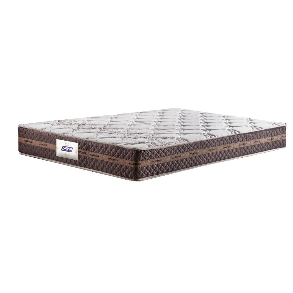 Colchão Casal Molas Ensacadas Espuma D20 Gazin Flora 138x188x22cm Marrom/Branco