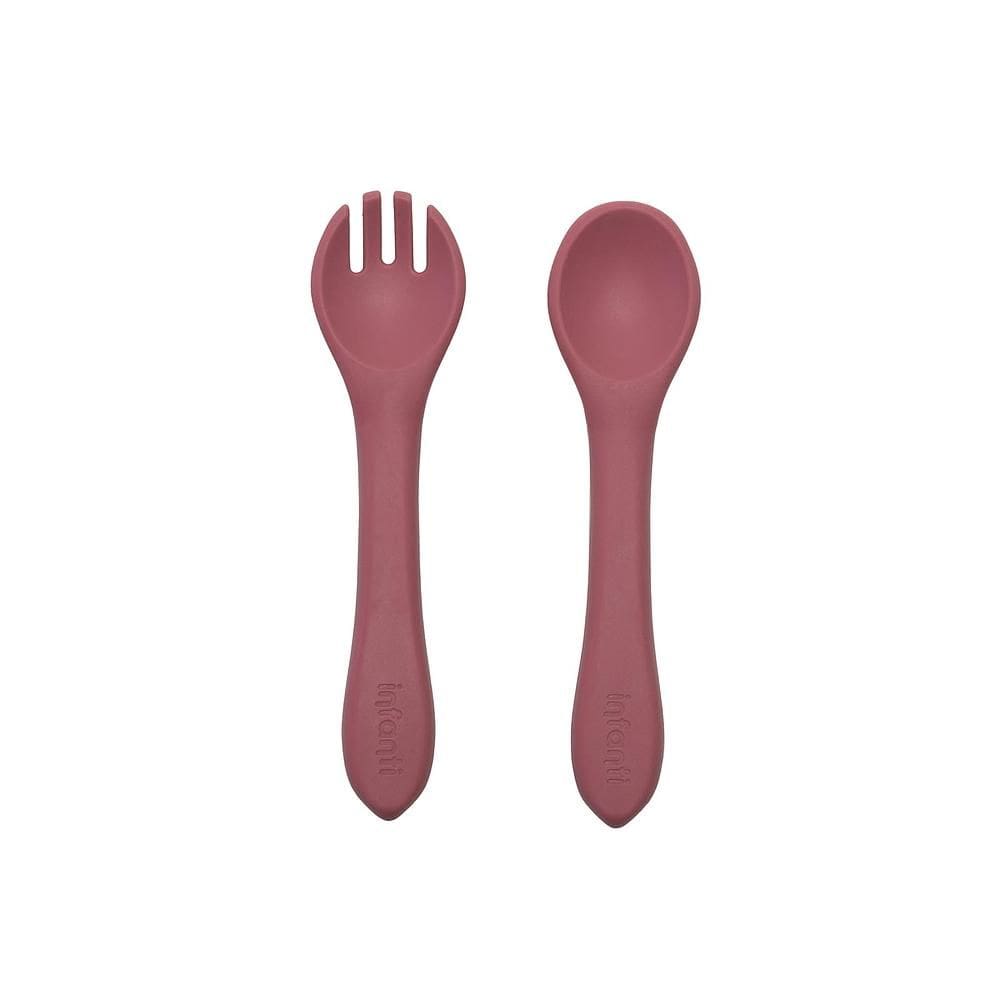 Garfo e Colher de Silicone Para Bebê Piccolo - Infanti