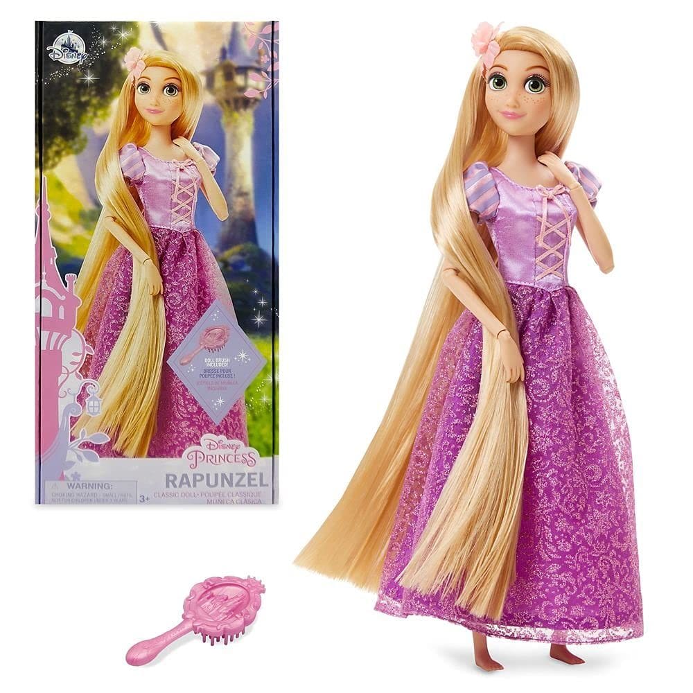 Boneca Disney Store Princess Rapunzel Classic 29 cm com pincel