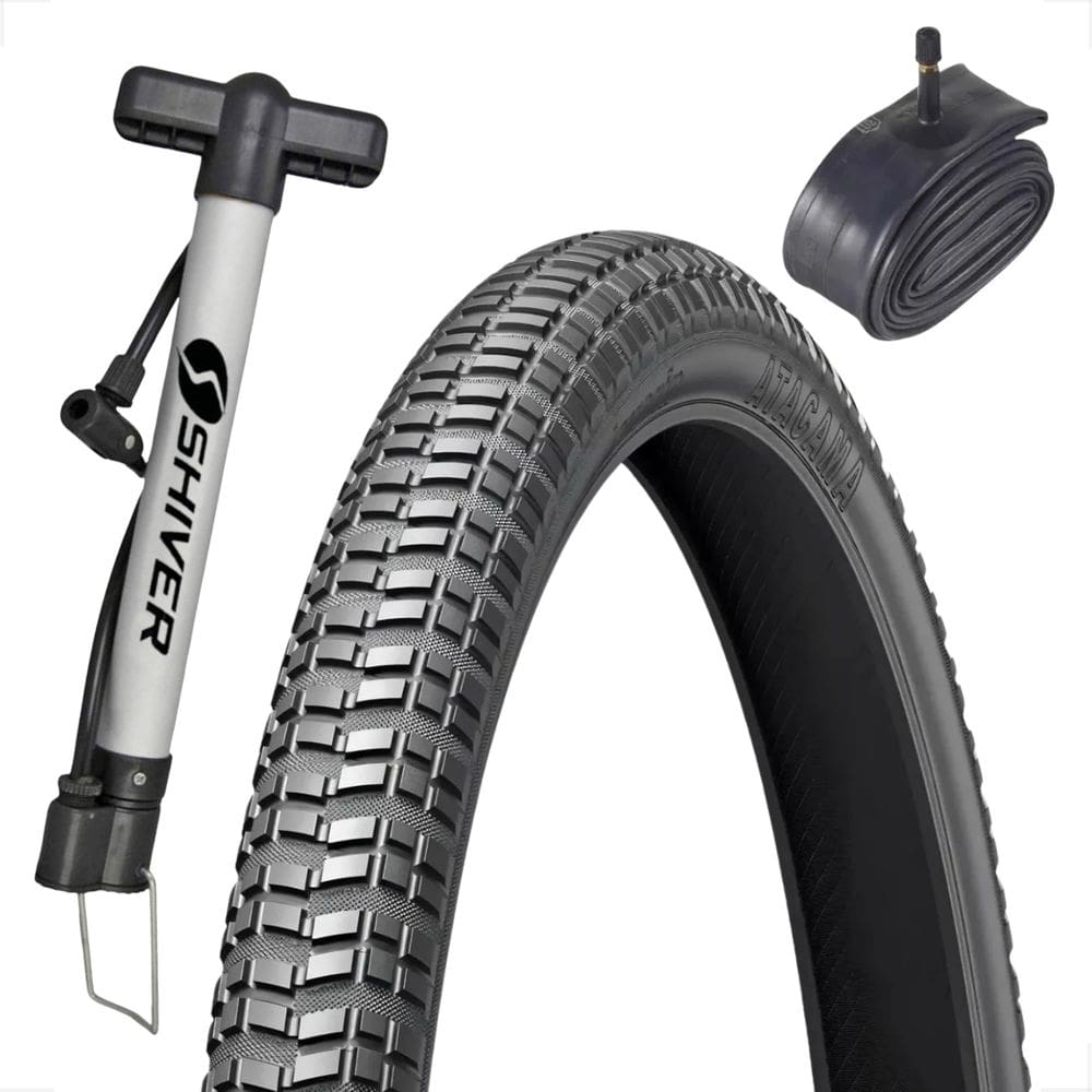 Pneu Levorin Atacama aro 24 x 2.125 + Camara aro 24 + Bomba de ar Shiver bicicleta infantil scooter