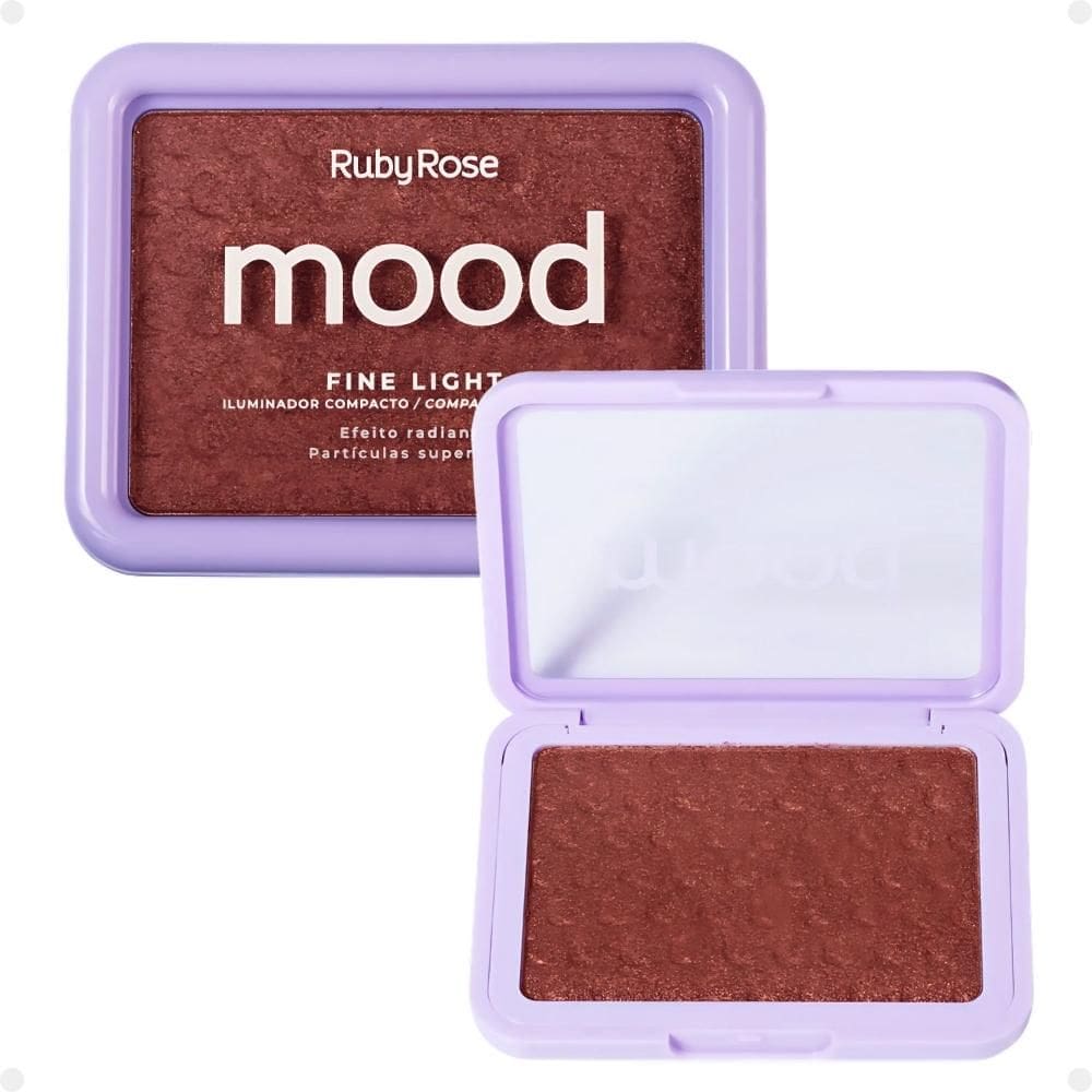 Iluminador Compacto Ruby Rose Mood Fine Light Efeito Radiante Mlf05