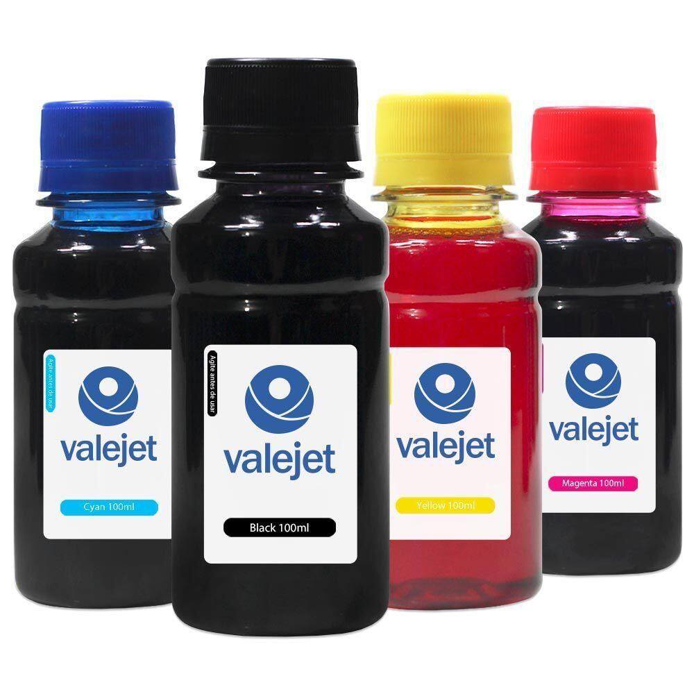 Kit 4 Tintas Para Canon G3160 Cmyk 100ml Valejet