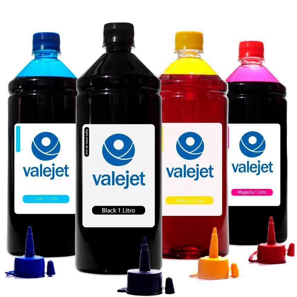 4x Tintas 1l Compatível Impressora L3110 L3150 Valejet