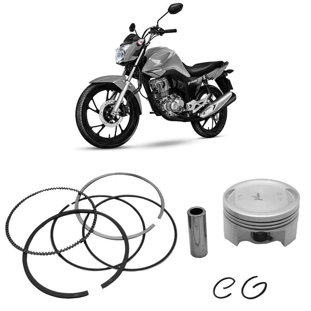 Kit Pistão e Anel 3.0 CG 160 Titan/ Fan 2016 a 2025 Vini