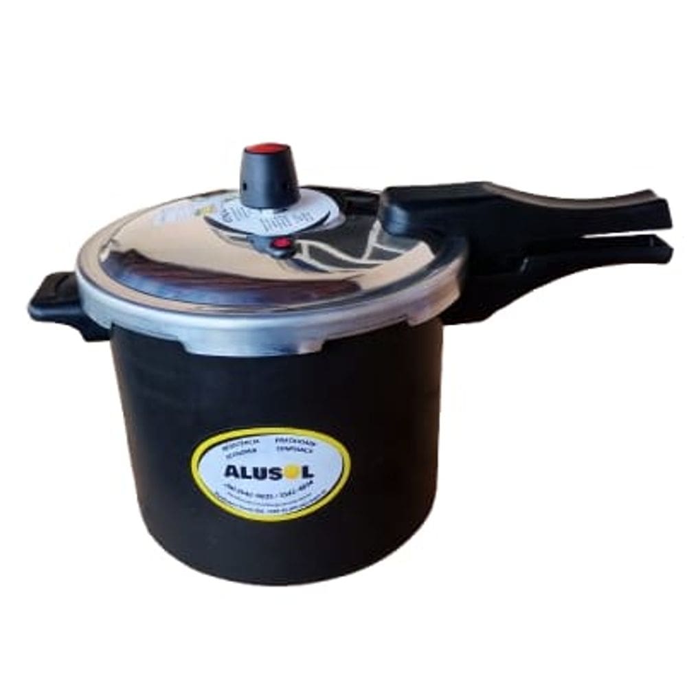 Panela de Pressão fechamento externo 7 litros Antiaderente Preta