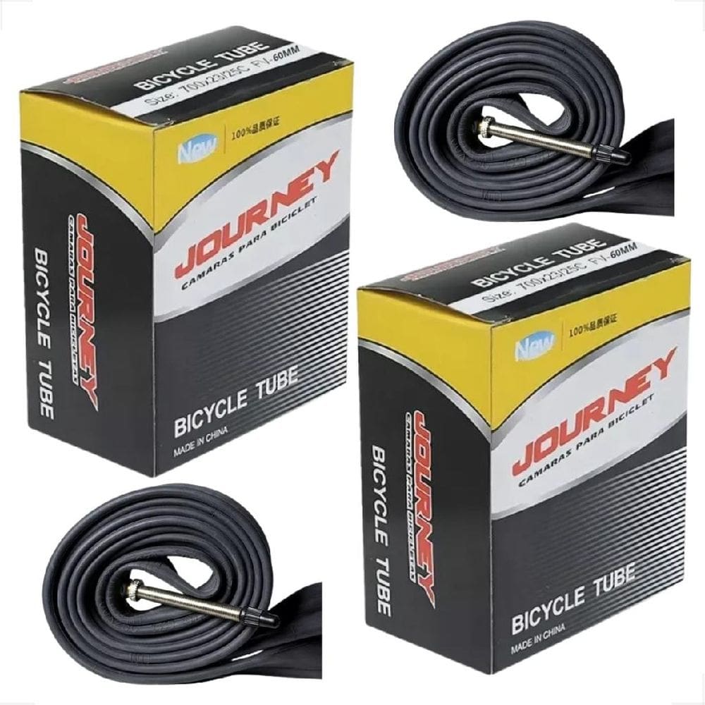 Par camara de ar aro 700 x 25 / 25 journey para bicicleta speed road bico fino 60mm valvula presta