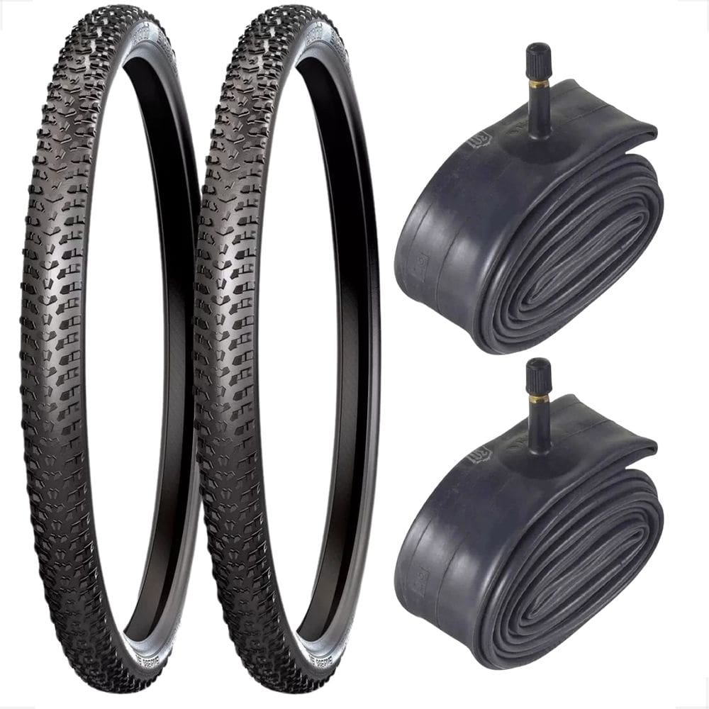 PAR PNEU BICICLETA BIKE aro 26 X 1.95 levorin EXCESS EX PR + 2 CAMARAS BICO GROSSO