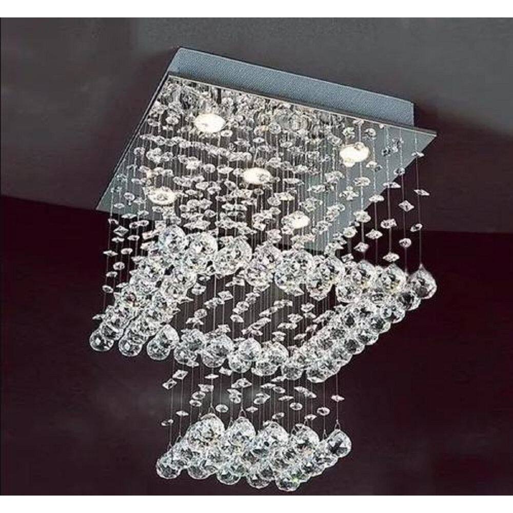 Lustre para sala, quarto, hall, sala de jantar, cozinha em Cristal k9 Base 42x42