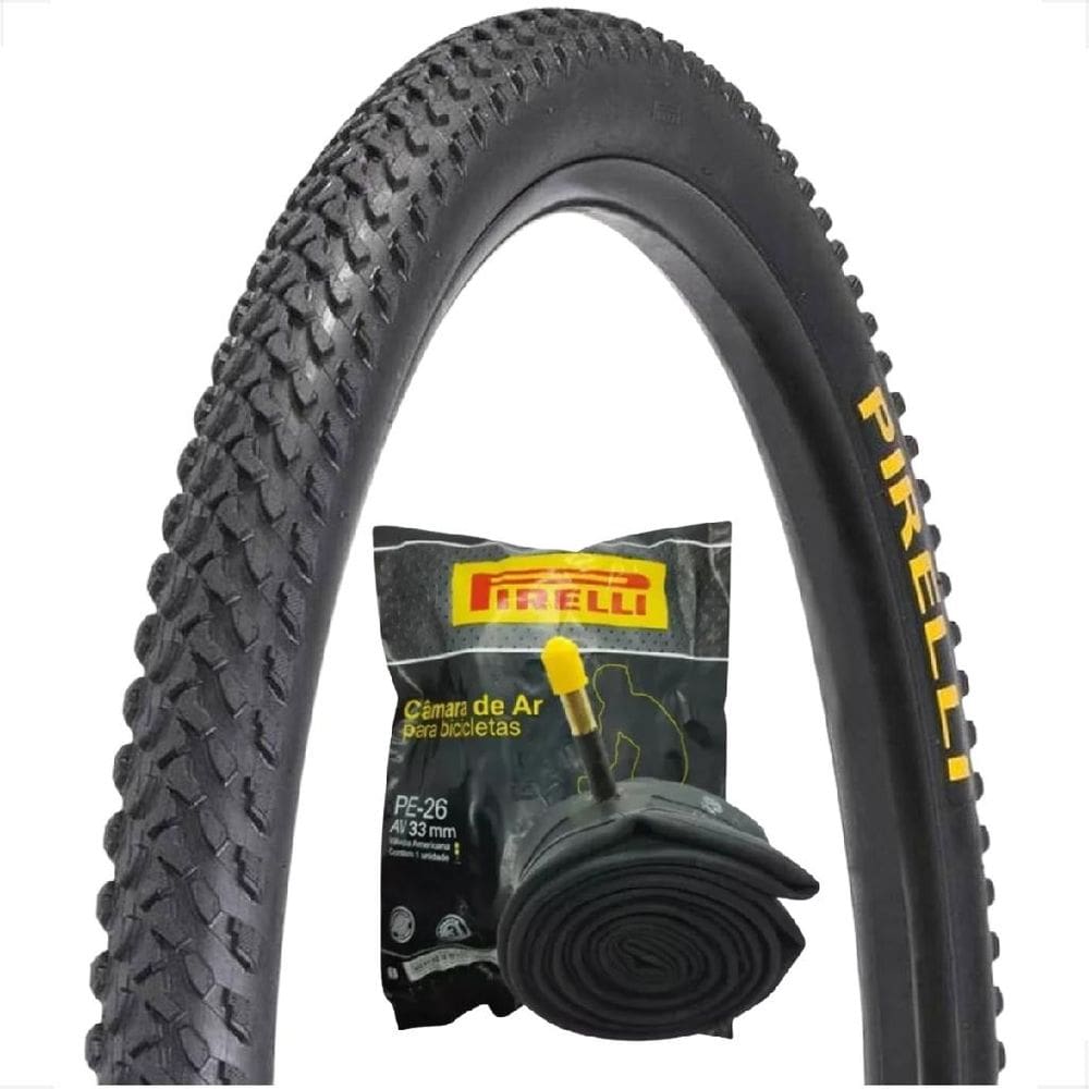 Pneu Pirelli Scorpion aro 26 x 2.0 MTB Montadinha Motorizada Bike + Camara de ar Pirelli PE-26