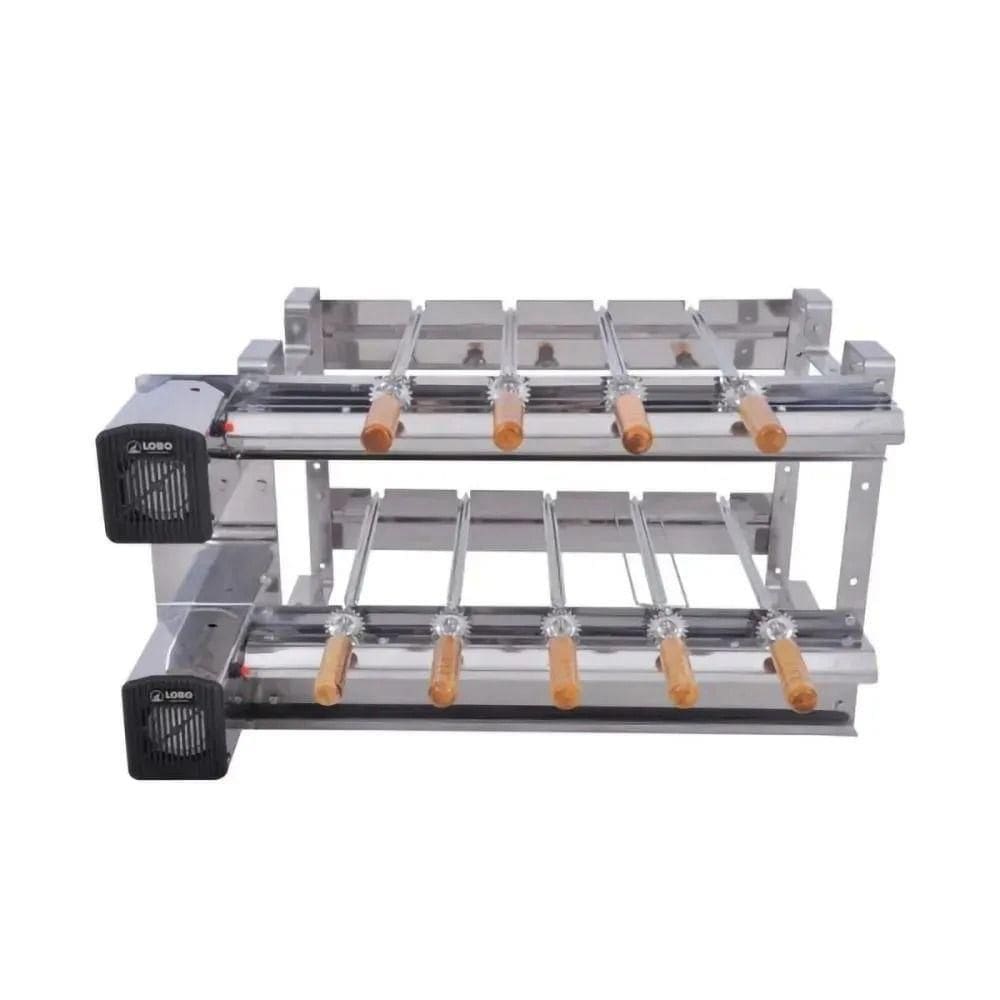 Kit Giratório Em Aço Inox 430 Super Gda Regulável Lobo Churrasqueiras Tamanho 7-69 Bivolt