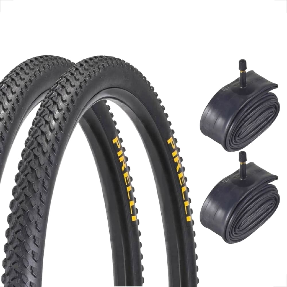 Par Pneu Pirelli Scorpion aro 26 x 2.0 MTB Montadinha Motorizada Bike + Par Camara de ar Shiver 26