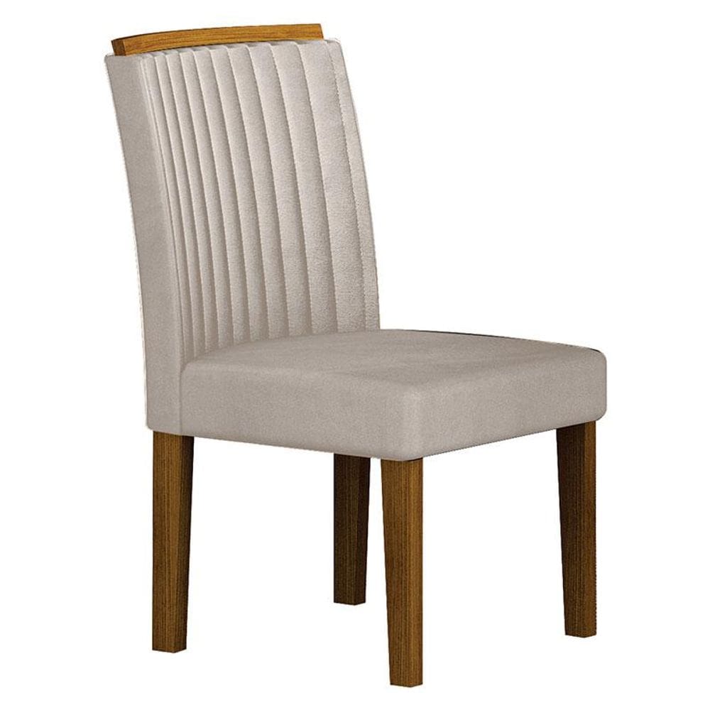 Cadeira para Mesa de Jantar Jade MDF Freijó Joli Palha - Leifer Móveis