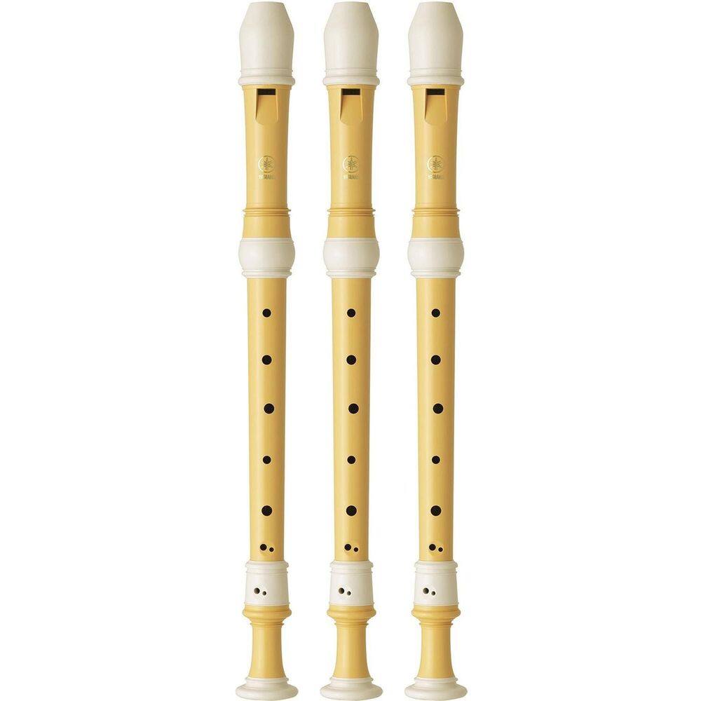Kit 3 Flautas Doce Contralto Barroca Ecológica Em F YRA-402B Yamaha