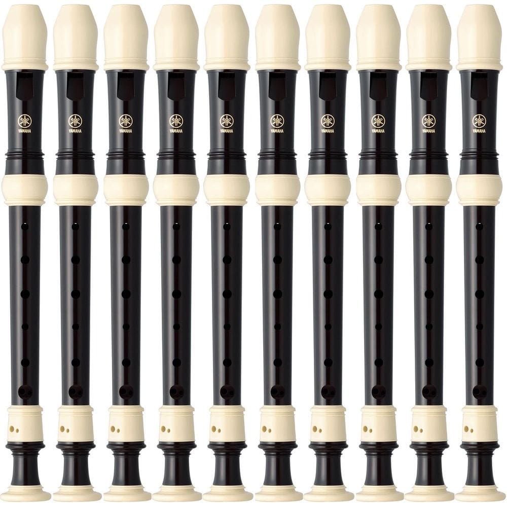 Kit 10 Flautas Doce Soprano Barroca Em C YRS-302BIII Yamaha