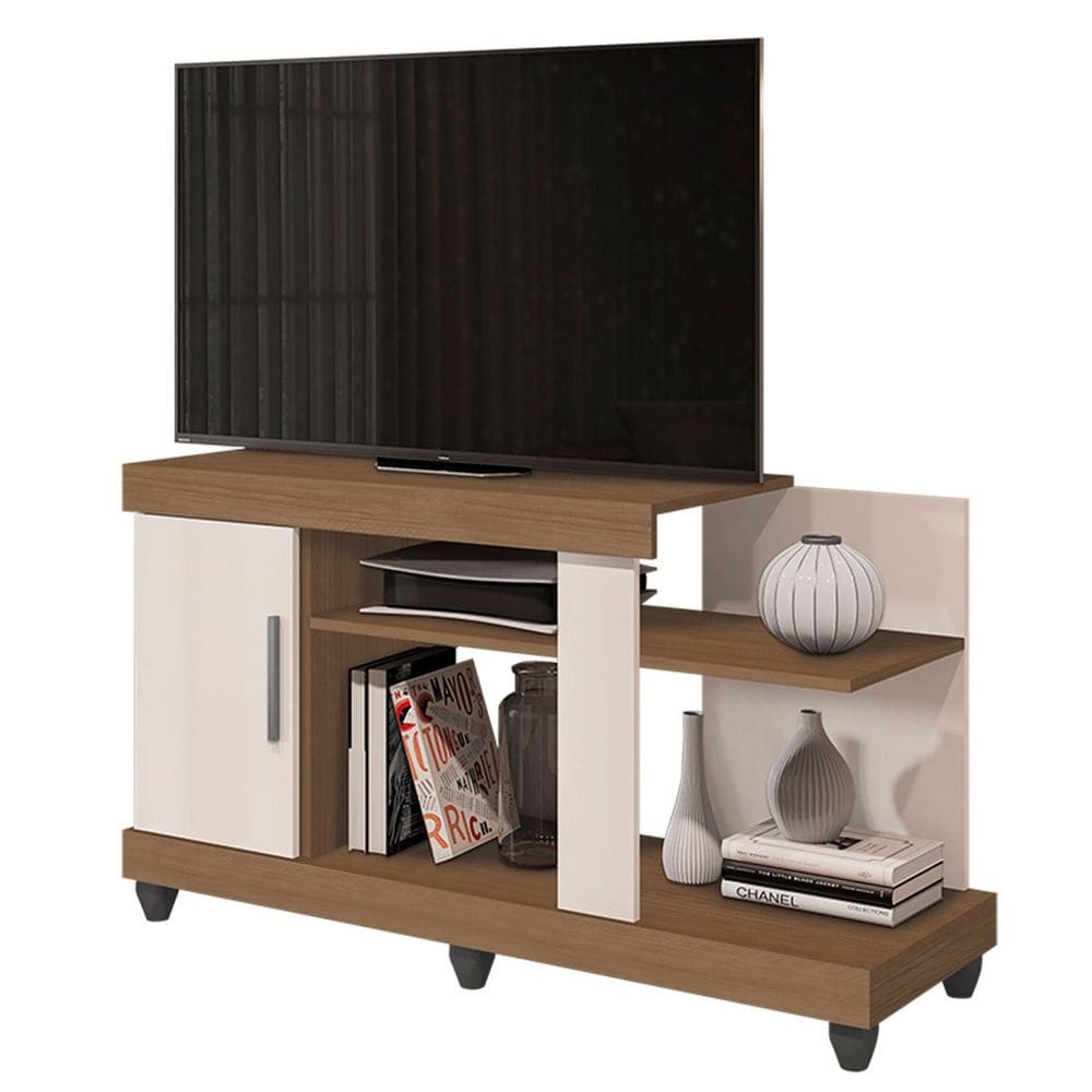 Rack para Tv até 42 Polegadas 1 Porta 2 Nichos Aurora