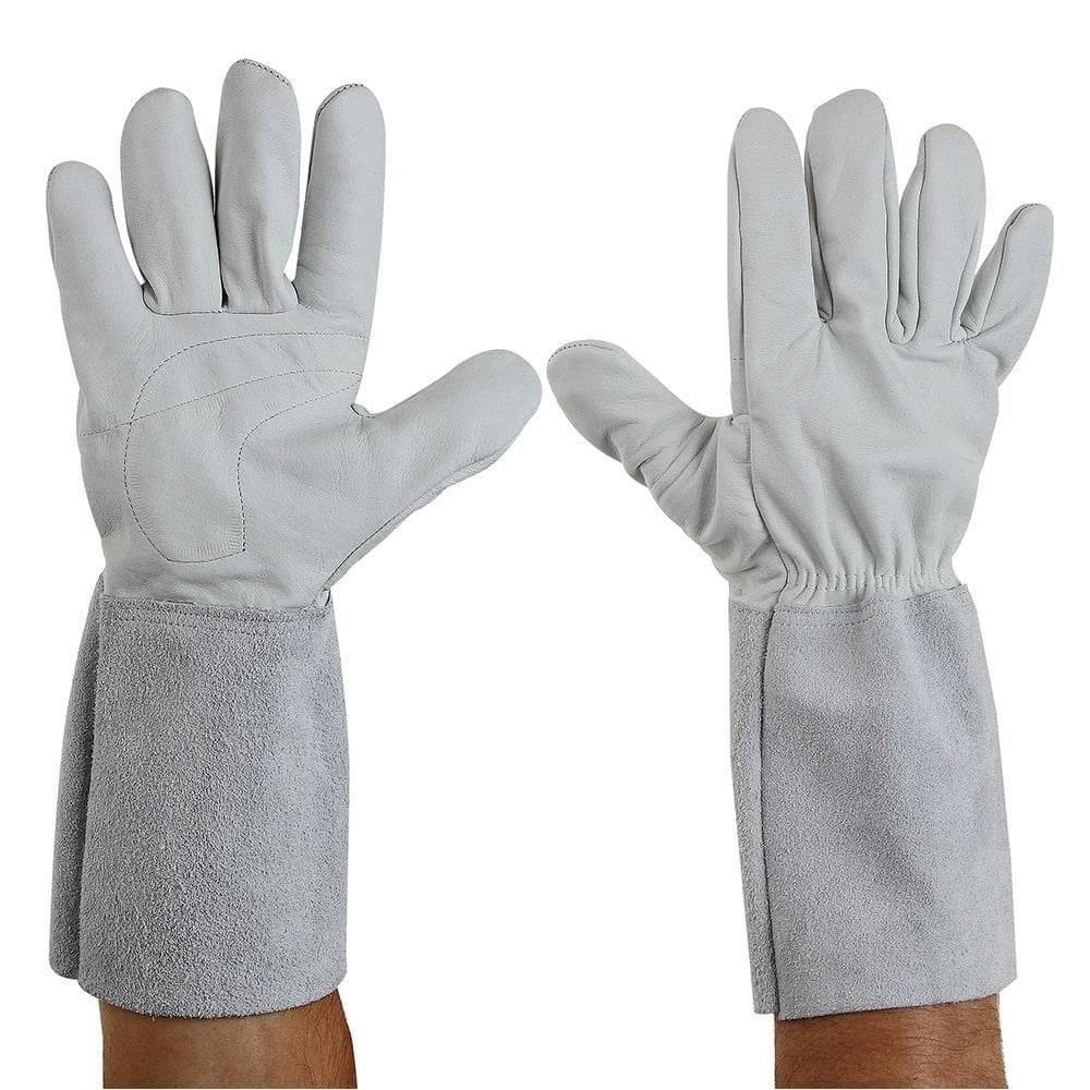 Luva Vaqueta com Punho Protebom Raspa, Tamanho M, Branco