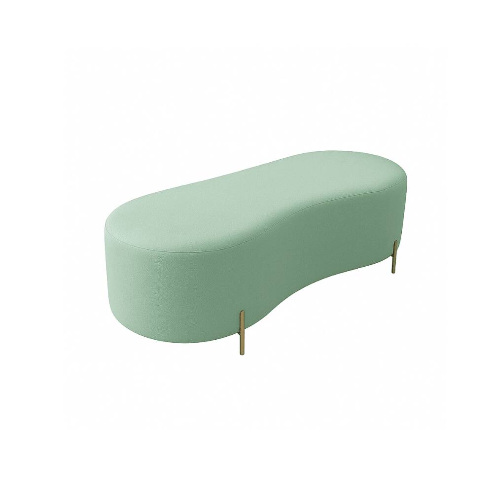 Puff Calçadeira Sala Decorativo Orgânico 1,60 cm Boucle Acqua - Montanaris Decor