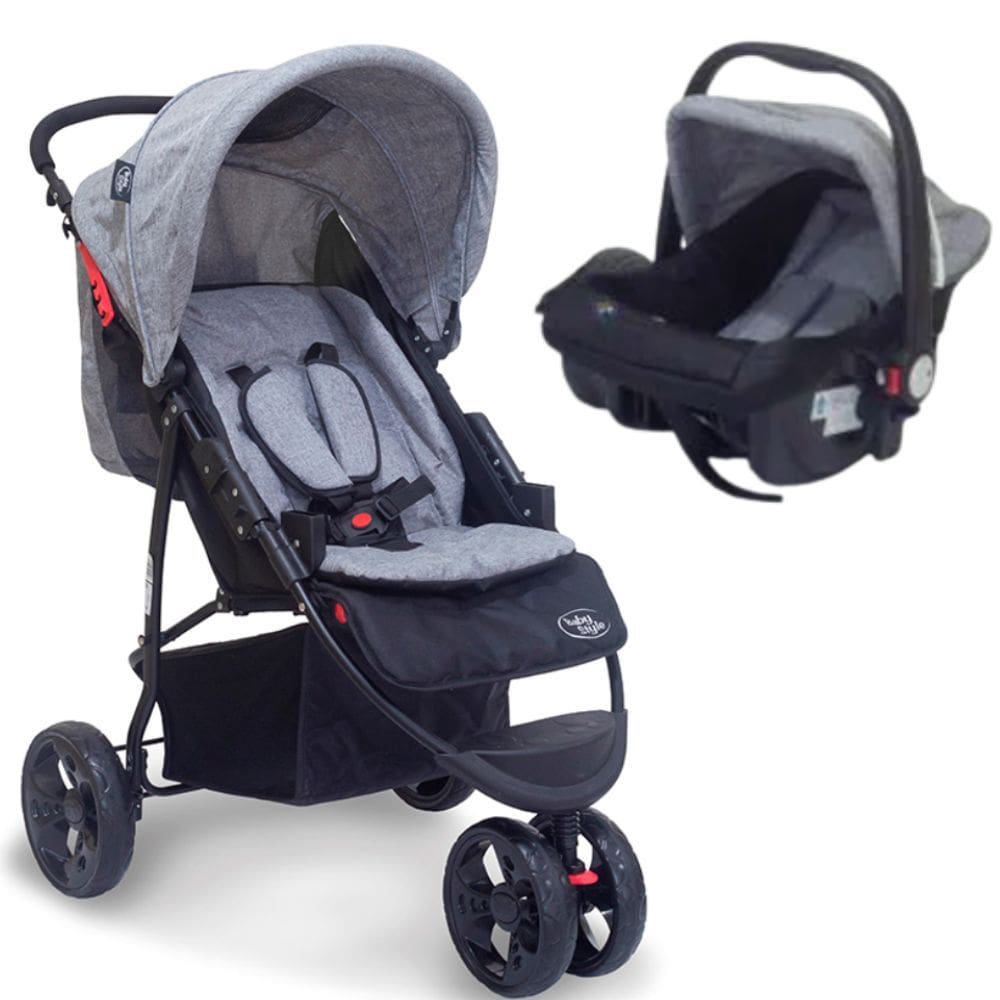 Carrinho De Bebe Travel System Urban Cinza - Baby Style