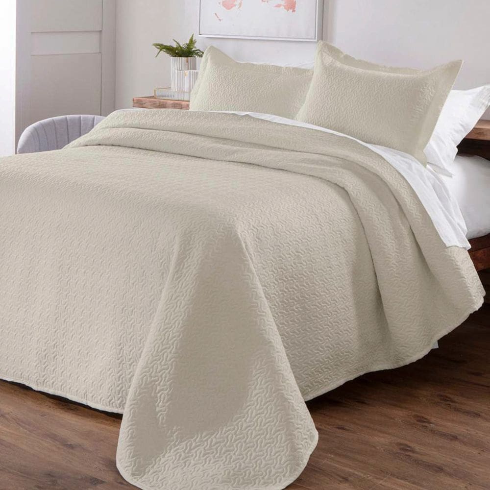 Colcha Casal Dupla Face Matelada Diamante 150 Fios com Porta Travesseiros