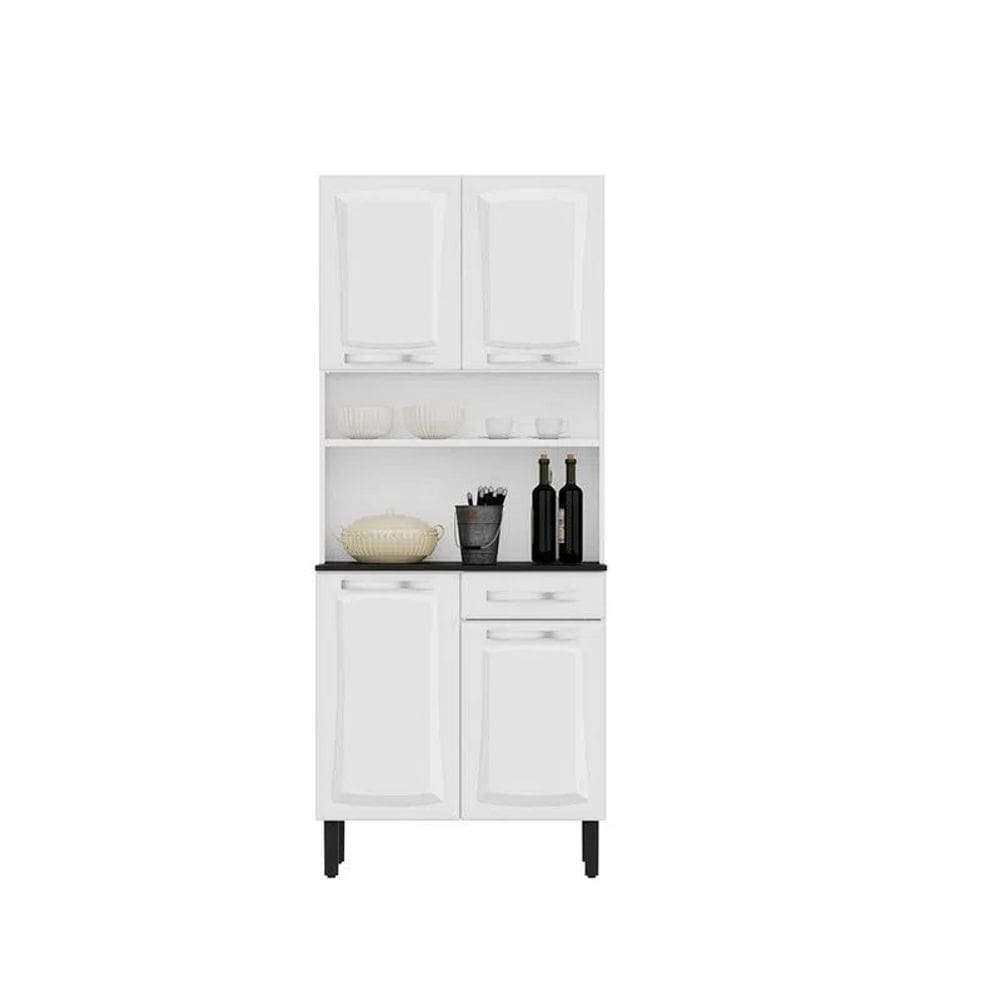 Kit de Cozinha Compacta em Aço 4 portas 1 Gaveta 80cm Branca Pratika - Itatiaia - KIT-80 4PT 1GV PRATIKA BRA