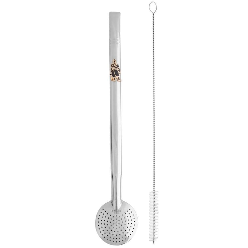 Bomba De Chimarrão Tereré Aço Inox 23cm Com Rosca Pingente