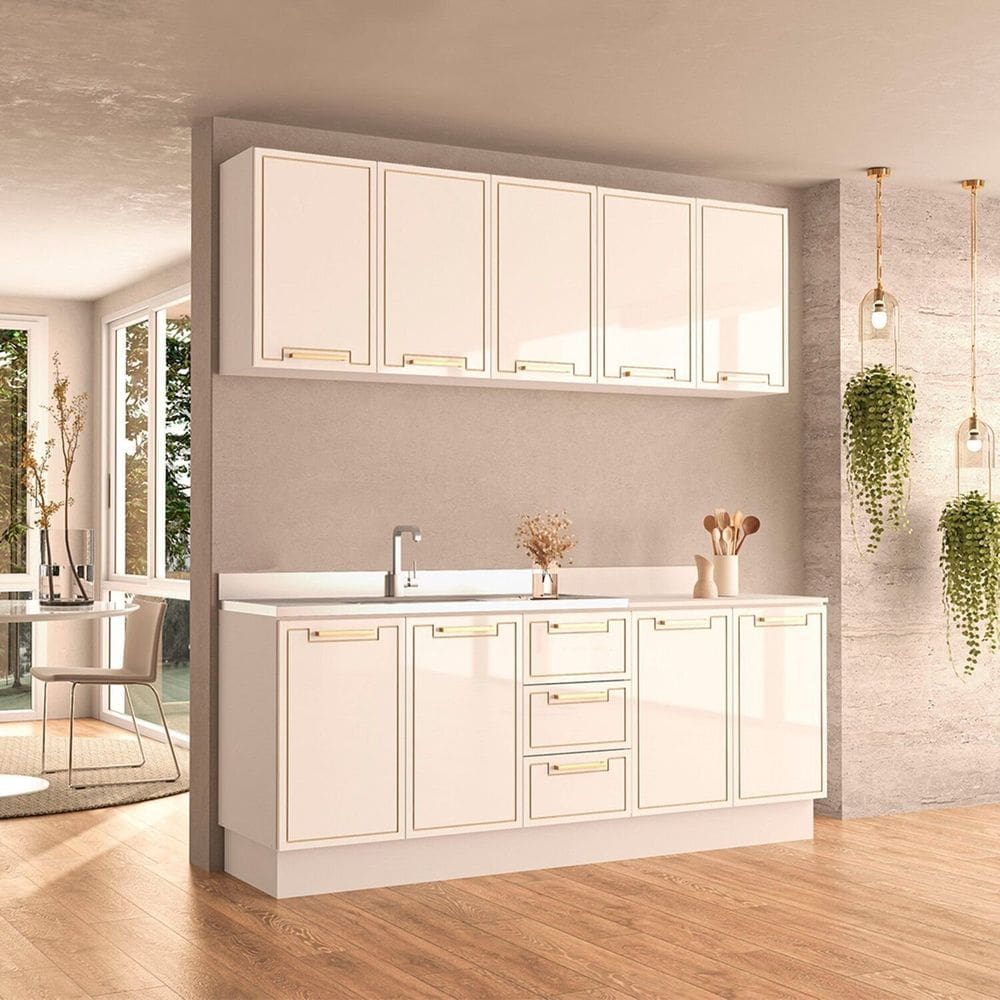 Cozinha Completa 4 Peças 220cm X 200cm Amara Branco