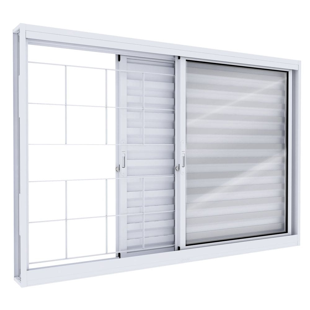 Janela de Aço Veneziana Lucasa Facilita Branco
