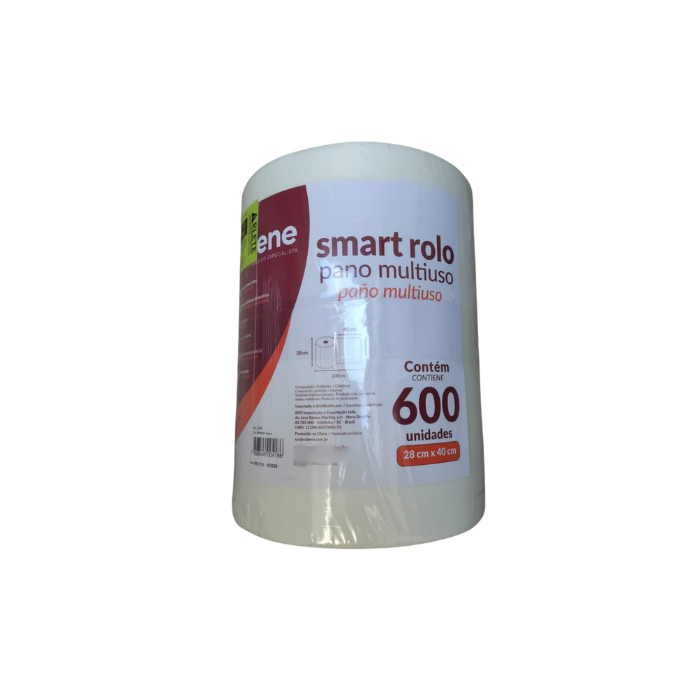 Smart Rolo Bobina De Pano Multiuso 40cmx28cm Vabene 600 Unidades