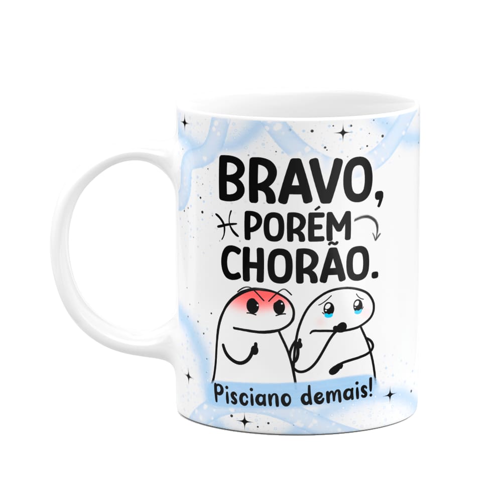 Caneca Flork Signos Peixes - Sou pisciana mesmo