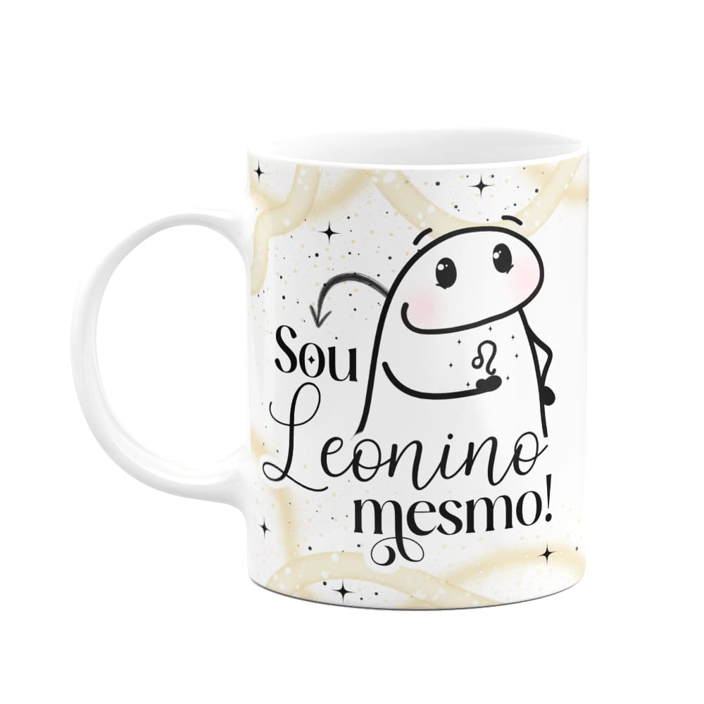 Caneca Flork Signos Leão - Sou leonino mesmo