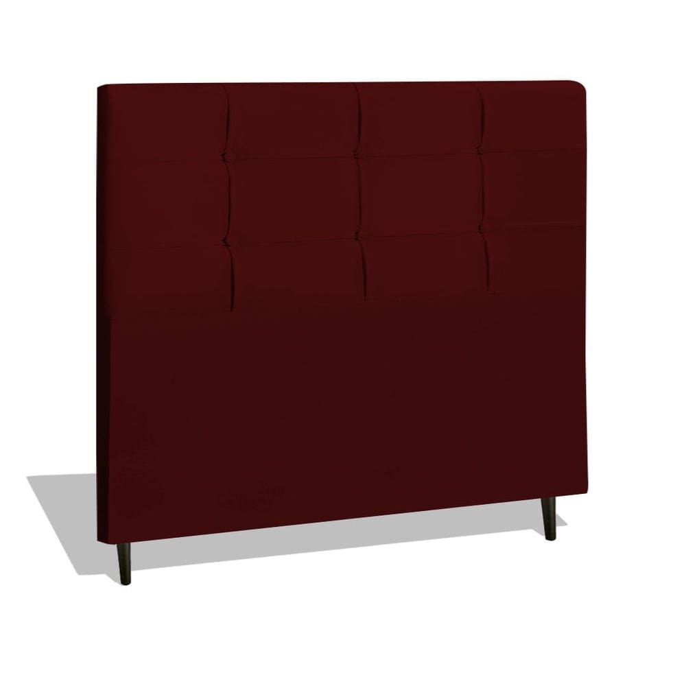Cabeceira Estofada Box Casal Encosto Para Cama Style 144x126 Marsala