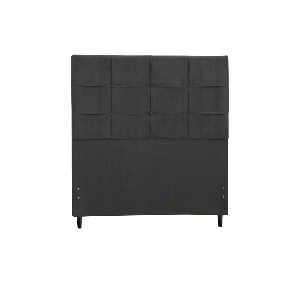 Cabeceira Style Estofada Com Botão de Tecido para Cama Box Casal 144Cm Preto