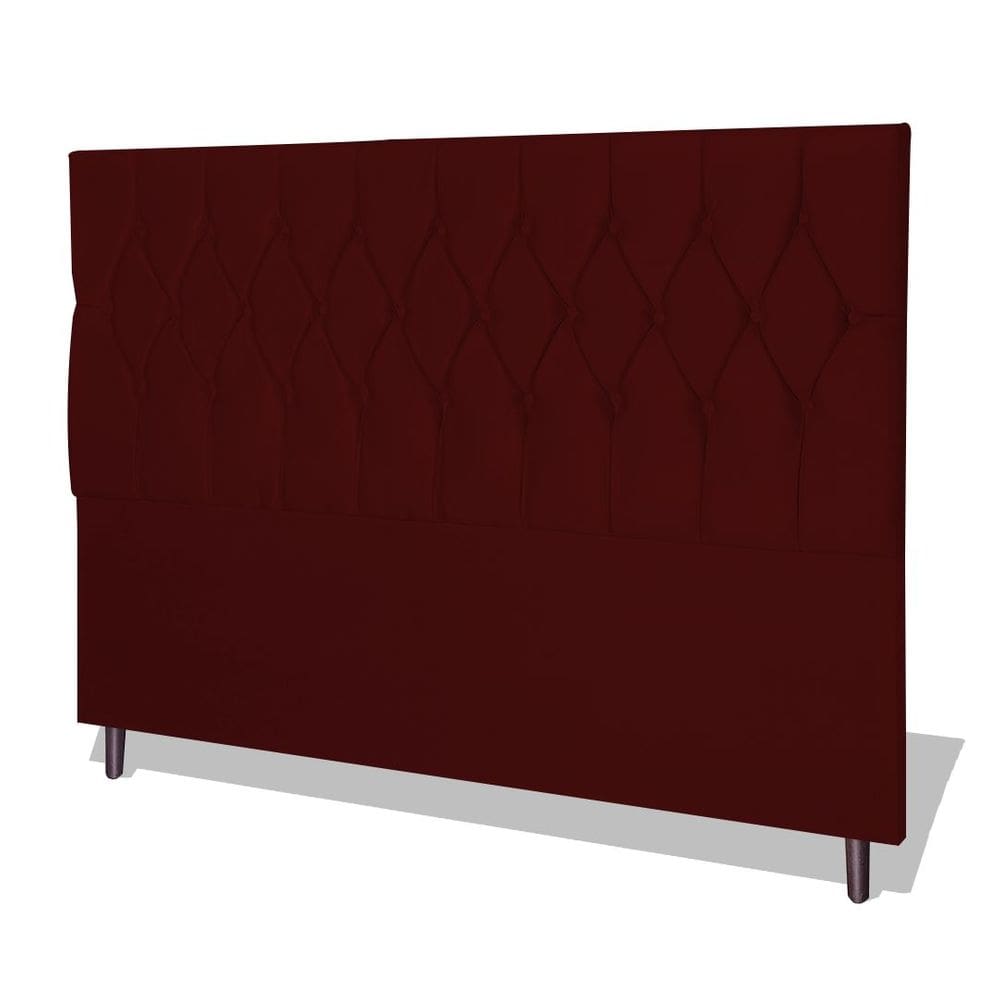 Cabeceira Estofada Box Solteiro Encosto Para Cama Madri 94x126 Marsala